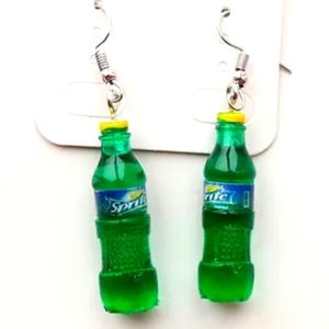 Sprite Earrings, Cute Earrings, Dangle Earrings, Novelty Earrings